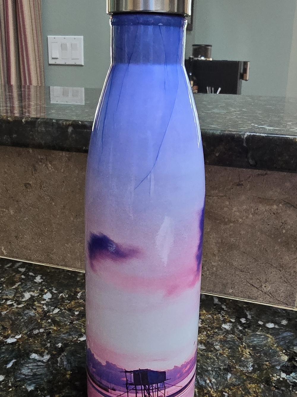 WATER BOTTLE Blue/Pink Stainless Steel